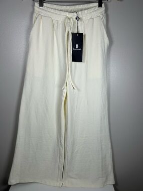 Blackbough Swim Andie Wide Leg Pants Vanilla Rum Jacquard Cream
